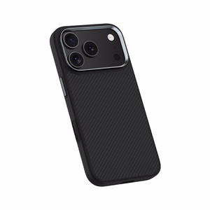 Benks magnetinis Armor Pro Kevlar dėklas su metaliniu rėmeliu 600D (A069) Iphone 17 Pro telefonui juodas (su fotoaparato valdymo mygtuku)