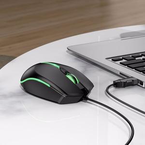 Laidinė žaidimų pelė Hoco USB A 2400 dpi GM37 juoda