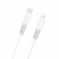 Dudao L25SX 30W USB-C - Lightning laidas with Soft Silicone Braid 2m - baltas