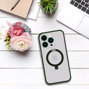 Tel Protect Magical magnetinis MagSafe dėklas su stovu Iphone 15 Pro, žalias