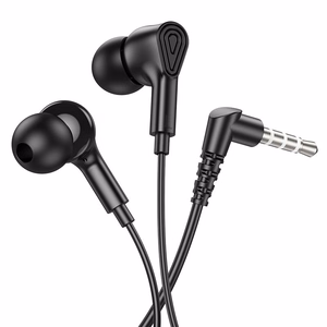 Laidinės ausinės Jack 3,5 mm su mikrofonu M102 juodos