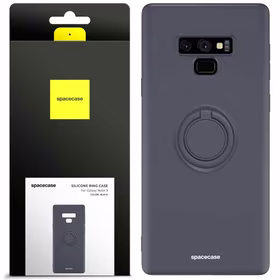 Spacecase Silikoninis dėklas su žiedu Galaxy Note 9 juodas