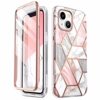 Supcase Cosmo dėklas telefonui iPhone 14 Plus - rožinės marmuro spalvos