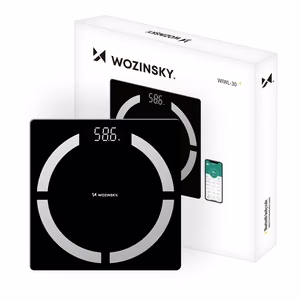 Wozinsky WIWL-30 išmaniosios Bluetooth vonios svarstyklės - juoda