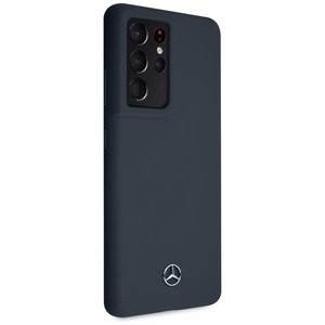 Dėklas telefonui Mercedes Silikoninis Line dėklas Samsung Galaxy S21 Ultra mėlynas