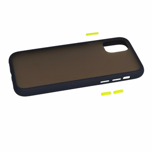 Vennus Color Button Bumper dėklas telefonui Iphone 11 Pro tamsiai mėlynas