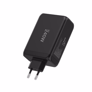 "Tech-Protect NC240W-GaN" 4 prievadų 240 W sieninis įkroviklis - juodas