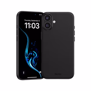 Benks magnetinis Vita Pro silikoninis dėklas telefonui, skirtas Iphone 16 Plus, juodas