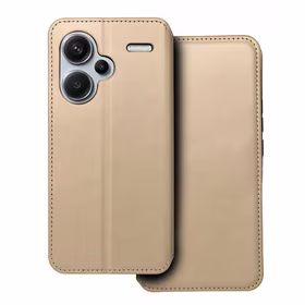 DUAL POCKET knygos tipo dėklas telefonui XIAOMI Redmi Note 13 Pro Plus 5G auksinis