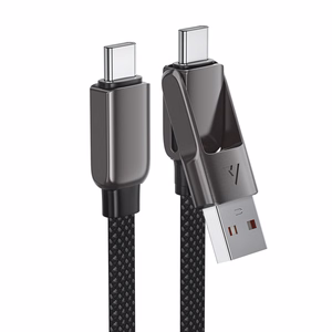 "Acefast" C13-04 USB-C - USB-A / USB-C kabelis 480Mb/s 3A 1,2 m - juodas