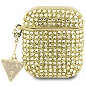 Guess GUA2HDGTPD AirPods 1/2 dėklas (m) - auksinis Rhinestone Triangle Charm