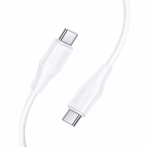 Силиконовый кабель USB C to USB C Hoco 3A 60W 1 м X124 белый