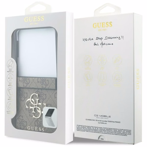 Rudas „Guess Big 4G Logo“ dėklas, skirtas „Samsung Galaxy Z Flip8“
