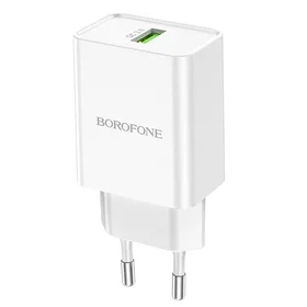 Įkroviklis Borofone BN5 18W USB-A baltas