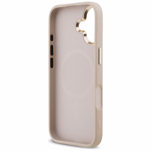 Guess 4G Triangle Logo Magnetinis dėklas telefonui iPhone 17 - rožinis auksas