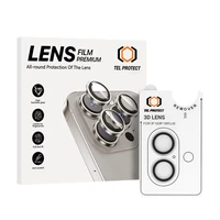 Apsauginis stiklas kameros lęšiams Tel Protect 3D Lens ant kameros Iphone 16/16 Plus skaidrus (2 vnt.)