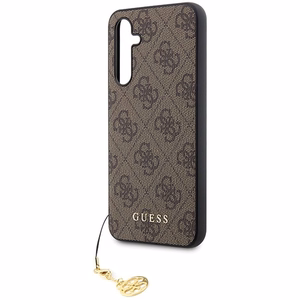 Guess GUHCS23FEGF4GBR S23 FE S711 rudas/rudas kietas dėklas 4G žavesio kolekcija