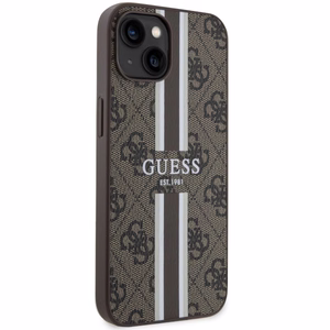 Guess GUHMP14SP4RPSW iPhone 14 6.1" rudas/rudas kietas dėklas 4G Printed Stripes MagSafe