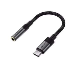 Acefast J12 USB-C į 3.5mm mini jack adapteris - juodas