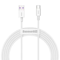 USB kabelis Baseus Superior iš USB į Type-C 66W 2.0m baltas CATYS-A02