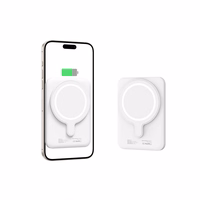 Tech-Protect LifeMag PB10 išorinė baterija su MagSafe 5000mAh 15W USB-C prievadas - balta + USB-C kabelis