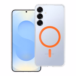 Drop Glue Spalvingas Žiedas Magnetinis Dėklas suderinamas su MagSafe SAMSUNG S25 PLUS oranžinė