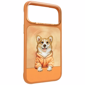 Nimmy Gentle Pets Series Dog MagSafe dėklas iPhone 17 Pro oranžinis