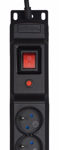 Activejet COMBO 12 socket power strip 5m black