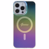 Guess IML Iridescent Magnetinis dėklas telefonui iPhone 15 Pro - juodas