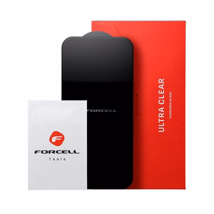 Forcell Itin skaidrus apsauginis stiklas - iPhone 15 Plus juodas