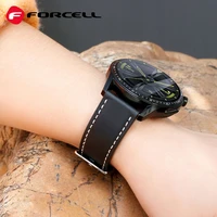 FORCELL F-DESIGN FS21 ekologiškos odos dirželis SAMSUNG laikrodžiui 20 mm juodas