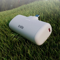 SBS EcoPower 5000 mAh 10W išorinė baterija su įmontuotu USB-C prievadu - balta