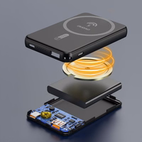 Belaidė magnetinė išorinė baterija Dudao K14S USB-C / MagSafe 20W 5000mAh (juoda)