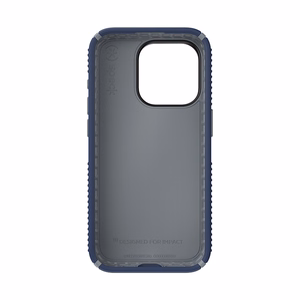 Speck Presidio2 Grip dėklas, skirtas iPhone 15 Pro, „Coastal Blue / Dust Grey“ spalvos