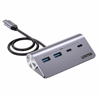 UNITEK ALUMINIUM USB-C HUB 2X USB-A 2X USB-C 5GBPS
