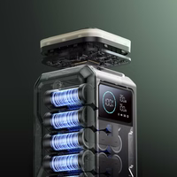 Išorinė baterija Joyroom JR-PBF10 75000mAh 100W 3x USB-C 3x USB-A su sulankstoma žibintuvėliu ir rankena (žalia)