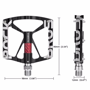 Rockbros 37213071001 aliuminio lydinio dviračio pedalai - juodi