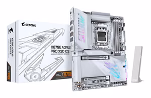Gigabyte X870E A PRO X ICE ATX Mainboard AM5 DDR5 4 slots 4xM.2 Wi-Fi Bluetooth X870EAPROXICE