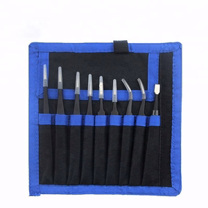 Metalinių pincetų rinkinys UF-TOOLS - ESD-9 (9vnt)