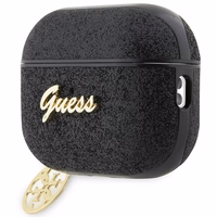 Guess GUAP2GLGSHK ausinių dėklas (m) - juodas Glitter Flake 4G Charm Collection