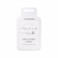 Samsung Combo EP-DG930DWEGWW kabelis USB-A / micro USB - USB-C 1.5m - baltas