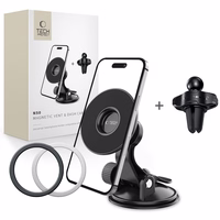 Tech-Protect N50 MagSafe magnetinis automobilinis laikiklis telefonui prietaisų skydeliui / ventiliacijos angai - juodas