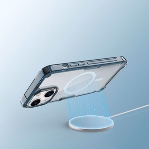 Nillkin Nature Pro šarvuotas dėklas su MagSafe telefonui iPhone 15 Plus - mėlynas