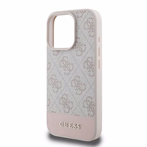 Guess 4G apatinis dėklas telefonui iPhone 16 Pro Max (m) - rožinis