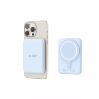 Tech-Protect LifeMag PB10 išorinė baterija su MagSafe 5000mAh 15W USB-C prievadas - mėlyna + USB-C kabelis