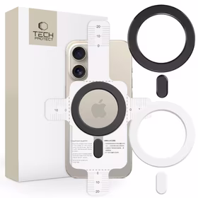 Žiedas Tech-Protect MMP-100 su MagSafe (2 vnt.) - balta - juoda