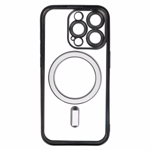 Metalinis magnetinis dėklas telefonui Iphone 16 Pro juodas