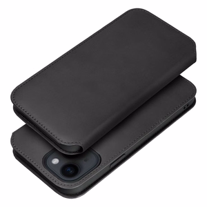 DUAL POCKET knygos tipo dėklas telefonui SAMSUNG A15 5G juodas