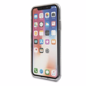 Guess gėlių troškimas raudona rožė dėklas telefonui iPhone X - permatomas
