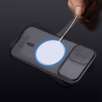 "Nillkin CamShield Pro MagSafe" suderinamas dėklas "iPhone 17" - skaidrus, juodas